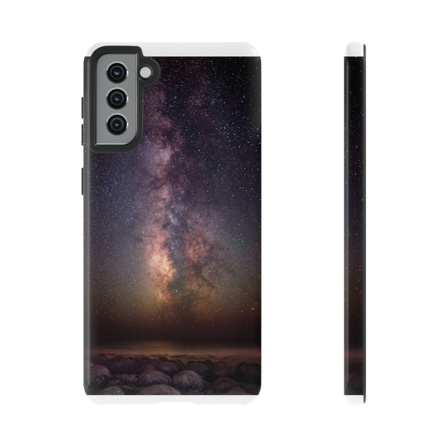 Milky Way Over Bowling Ball Beach - Phone Case