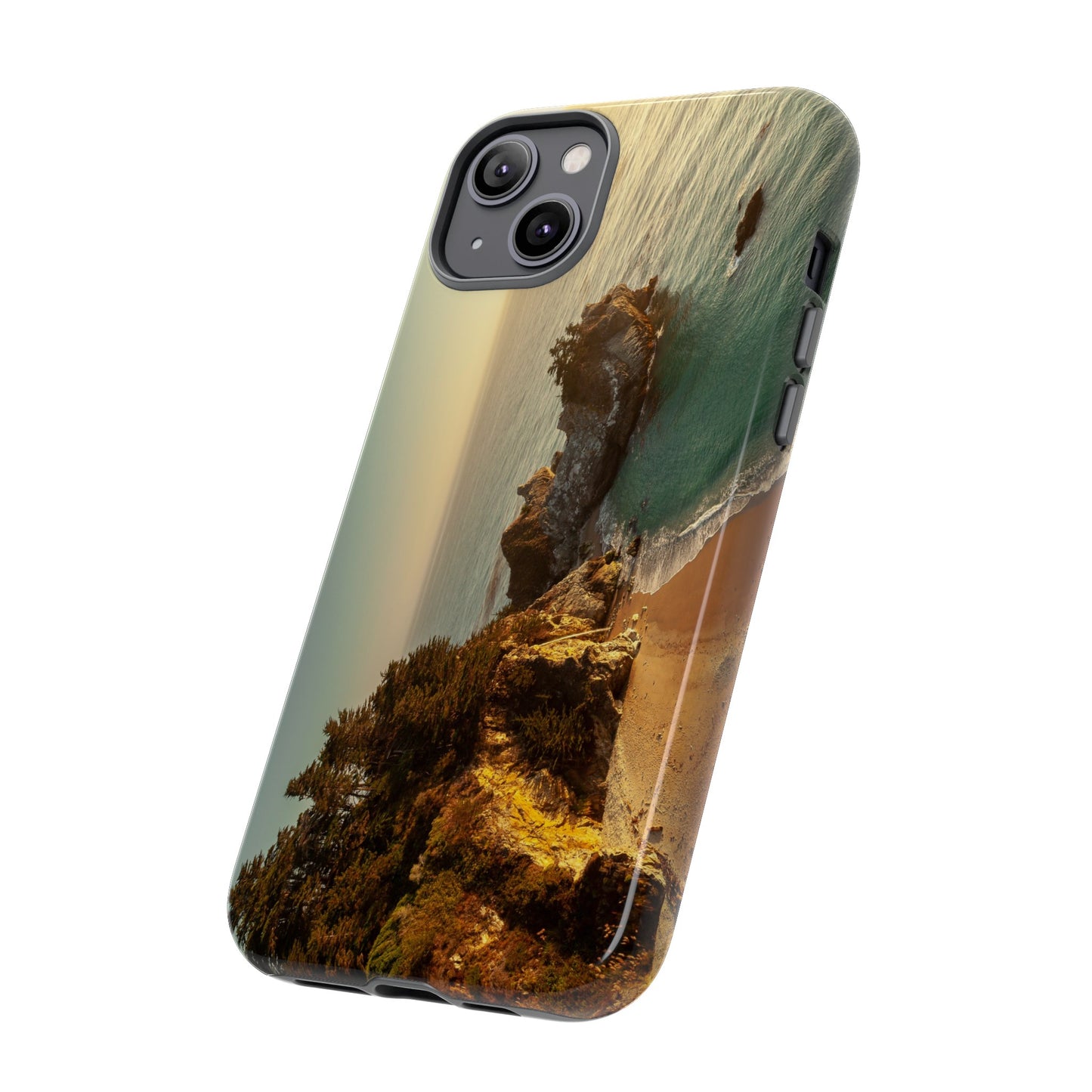 Golden Embrace: McWay Cove at Sunset - Phone Case