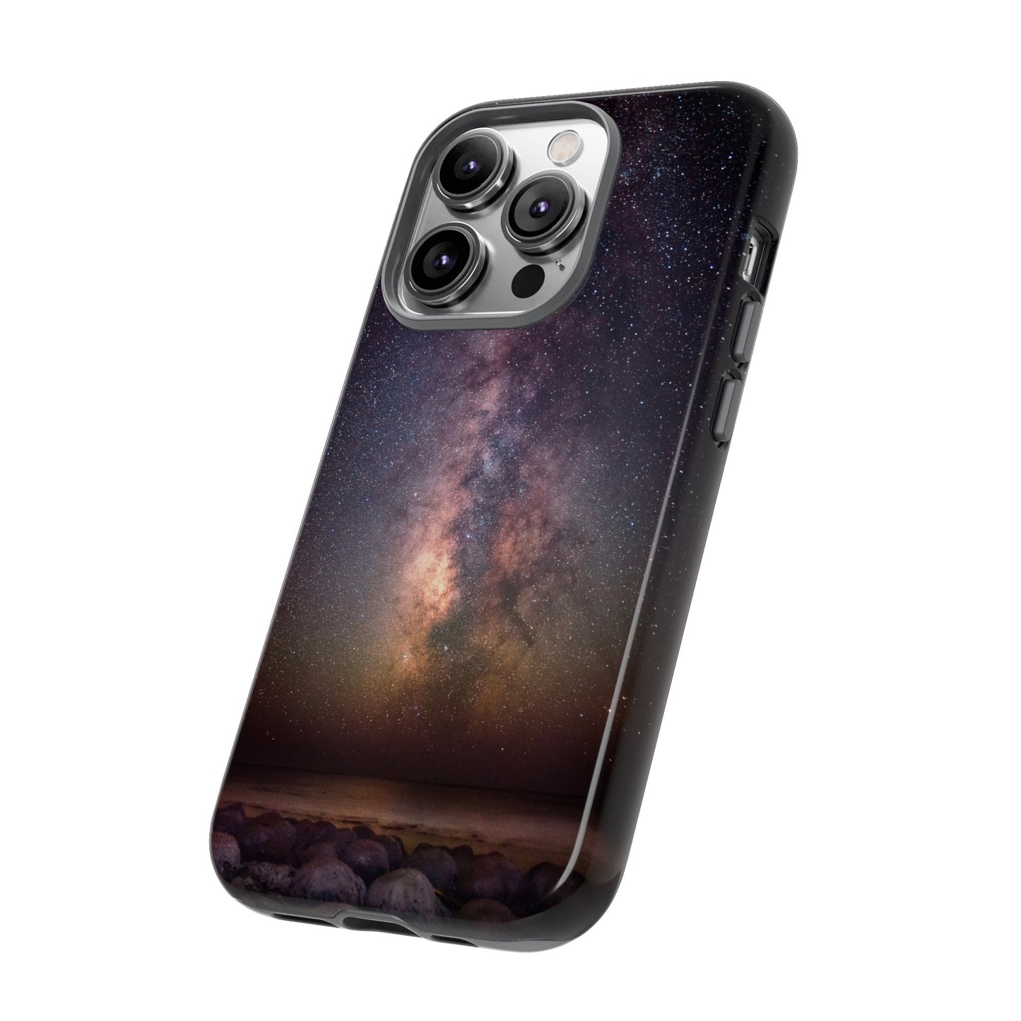 Milky Way Over Bowling Ball Beach - Phone Case