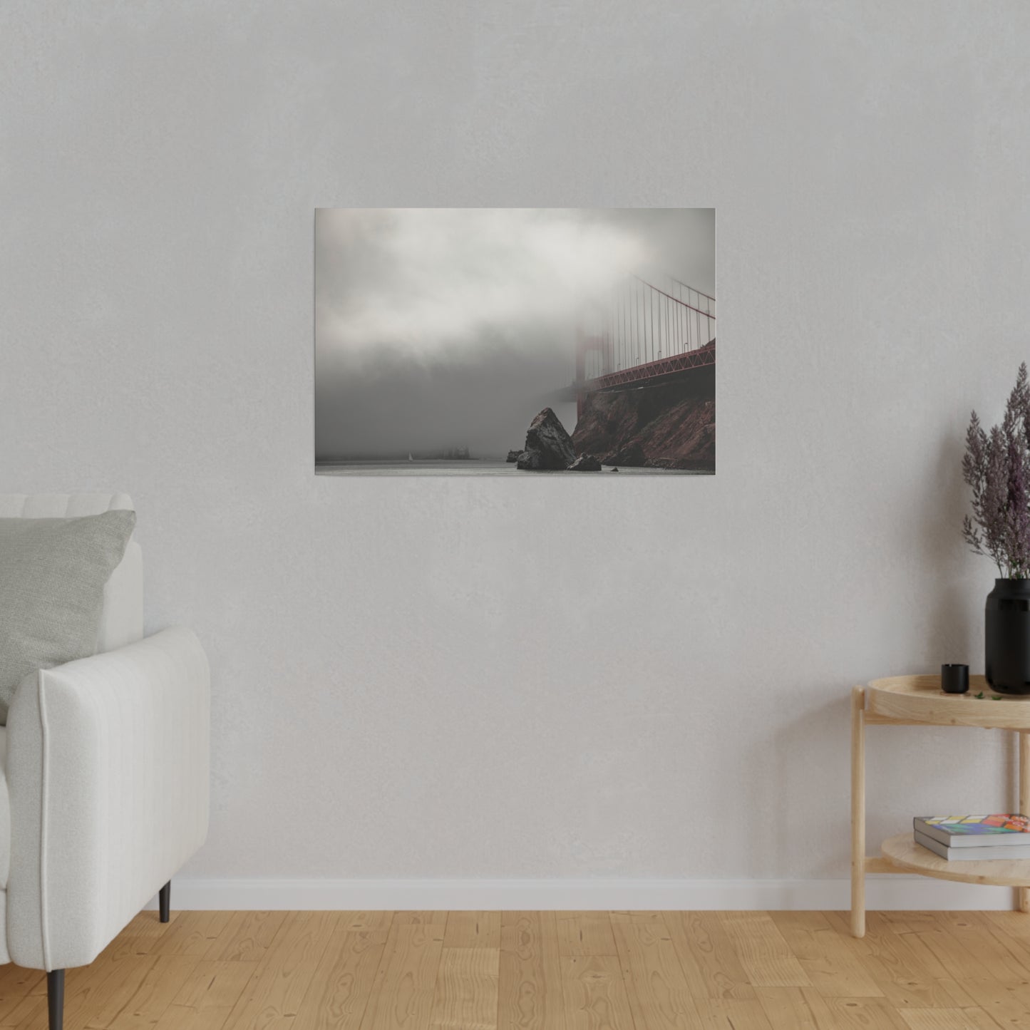 Veiled in Mist: The Golden Gate Bridge - Canvas