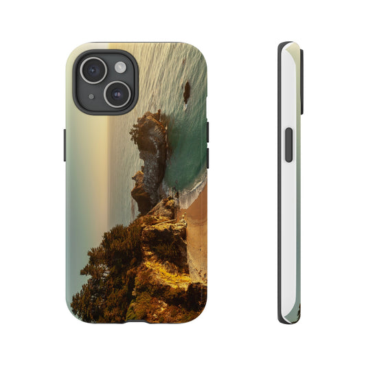 Golden Embrace: McWay Cove at Sunset - Phone Case