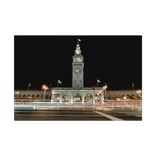 Ferry Building After Dark - Poster