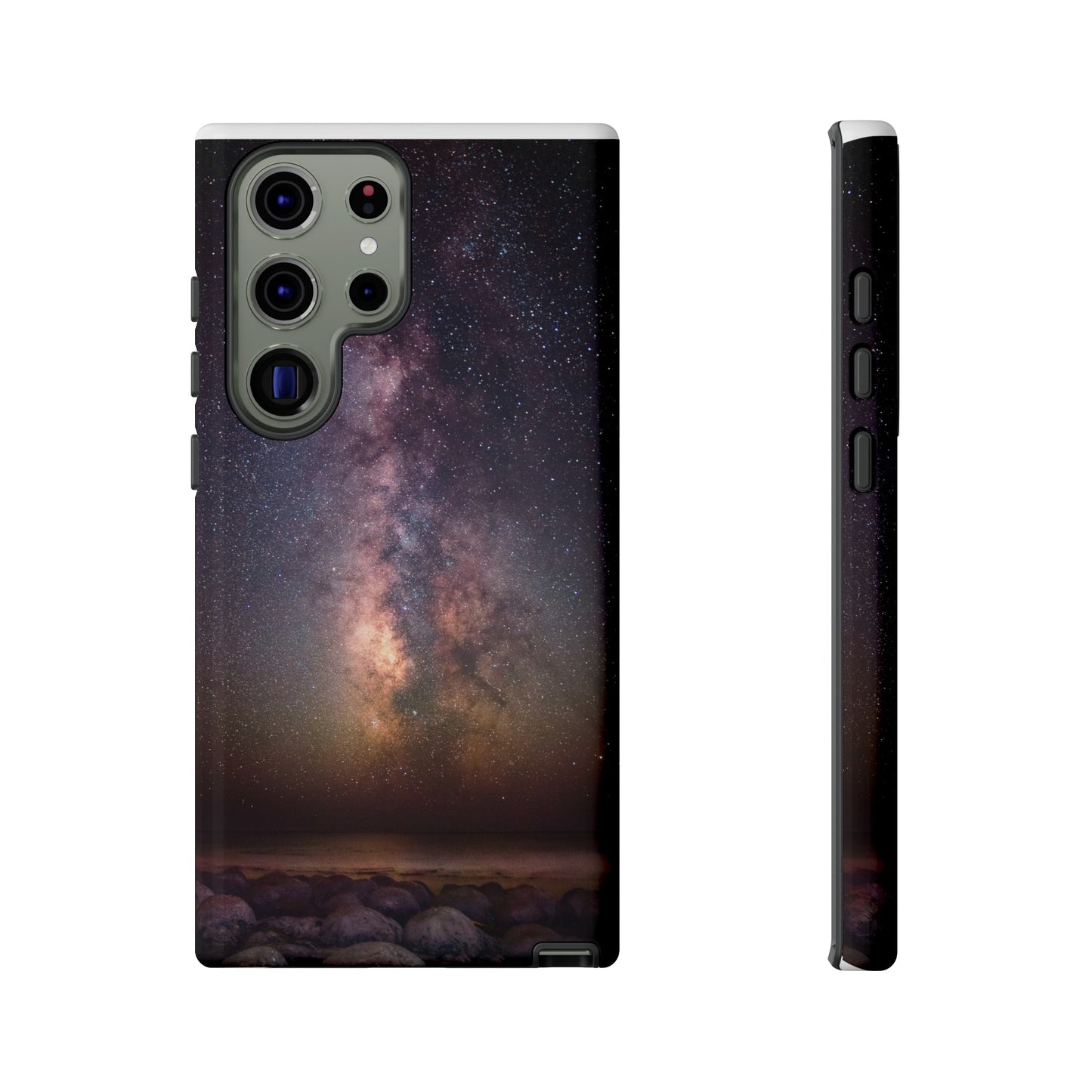 Milky Way Over Bowling Ball Beach - Phone Case