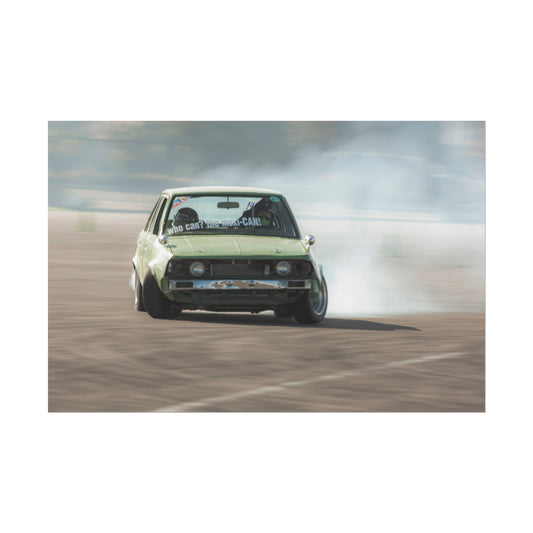 Green Machine Drifting - Poster