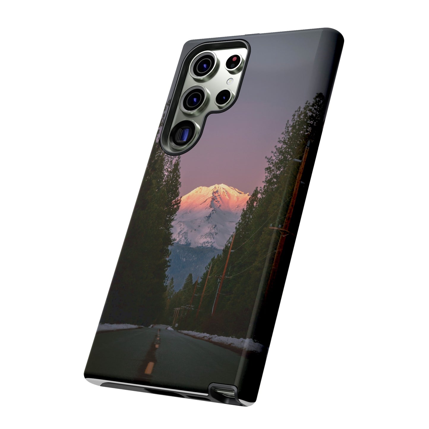 Setting Sun Over Mt. Shasta - Phone Case