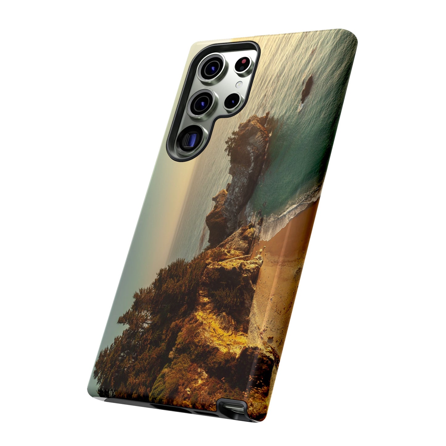 Golden Embrace: McWay Cove at Sunset - Phone Case