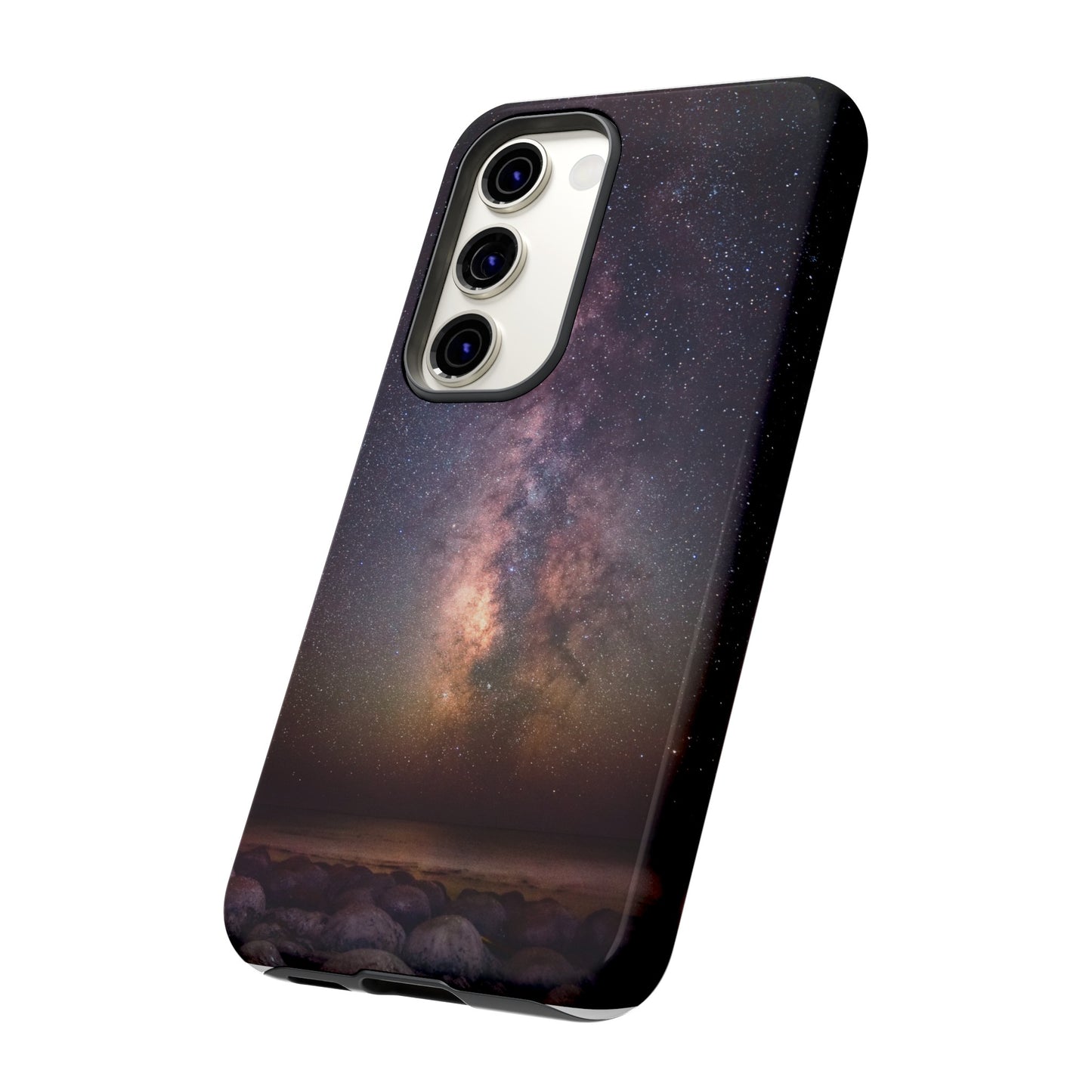 Milky Way Over Bowling Ball Beach - Phone Case