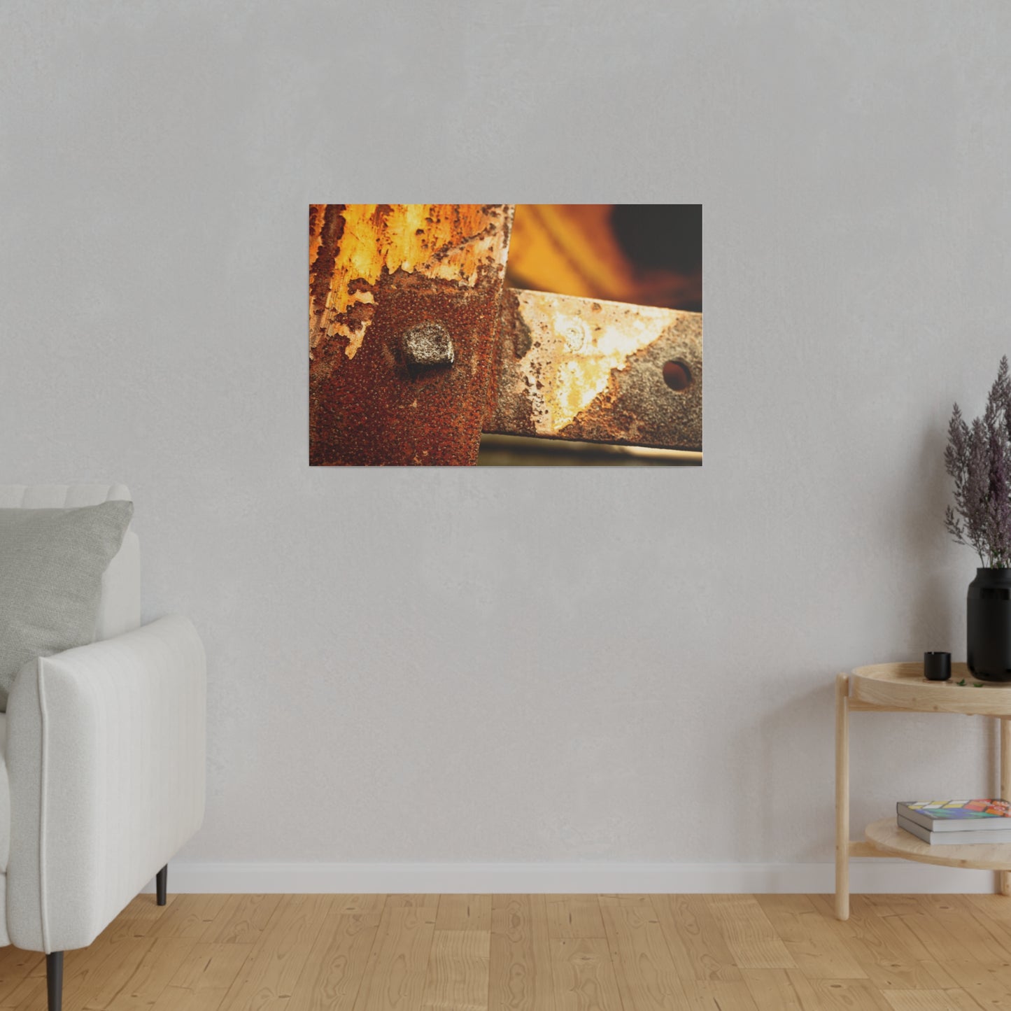 Desolation in Detail – Rust and Metal Macro Canvas Print