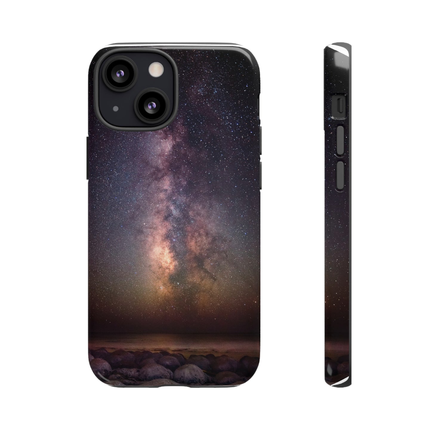 Milky Way Over Bowling Ball Beach - Phone Case