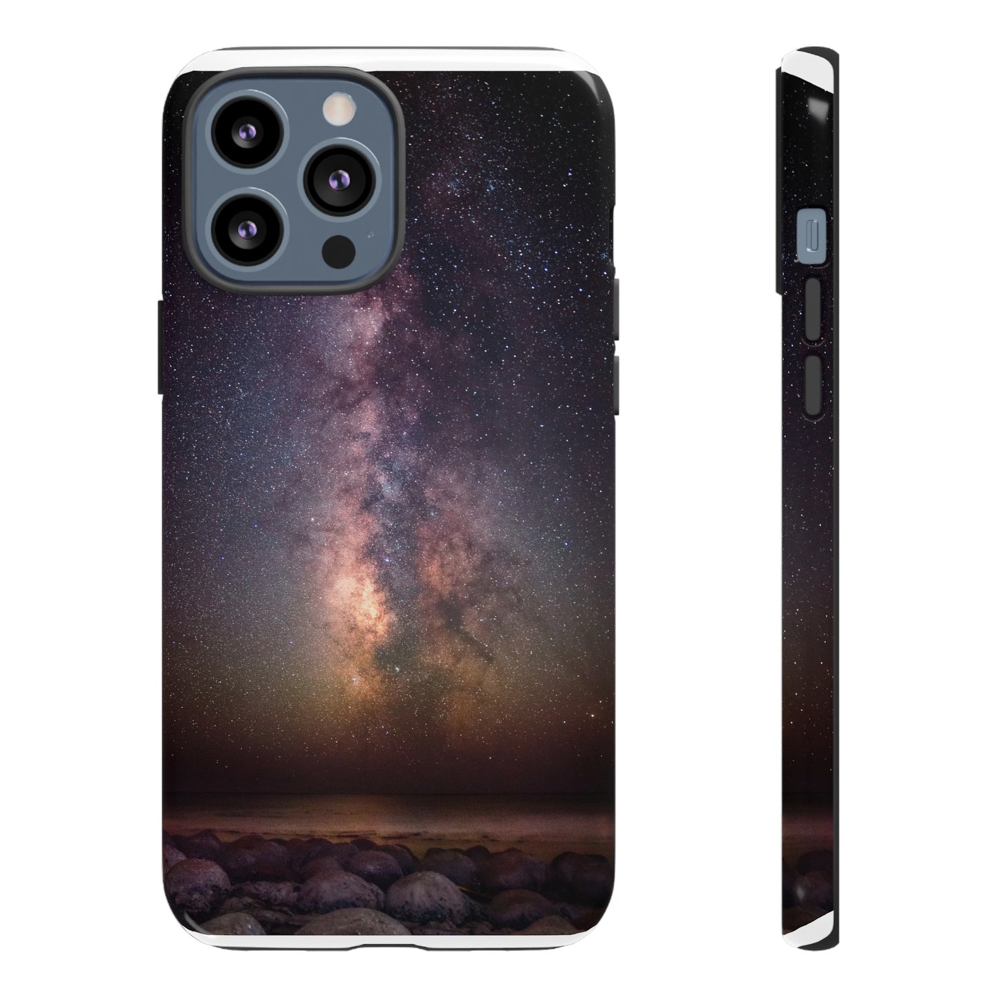 Milky Way Over Bowling Ball Beach - Phone Case