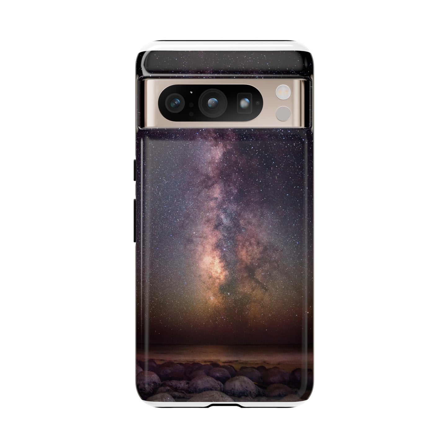 Milky Way Over Bowling Ball Beach - Phone Case