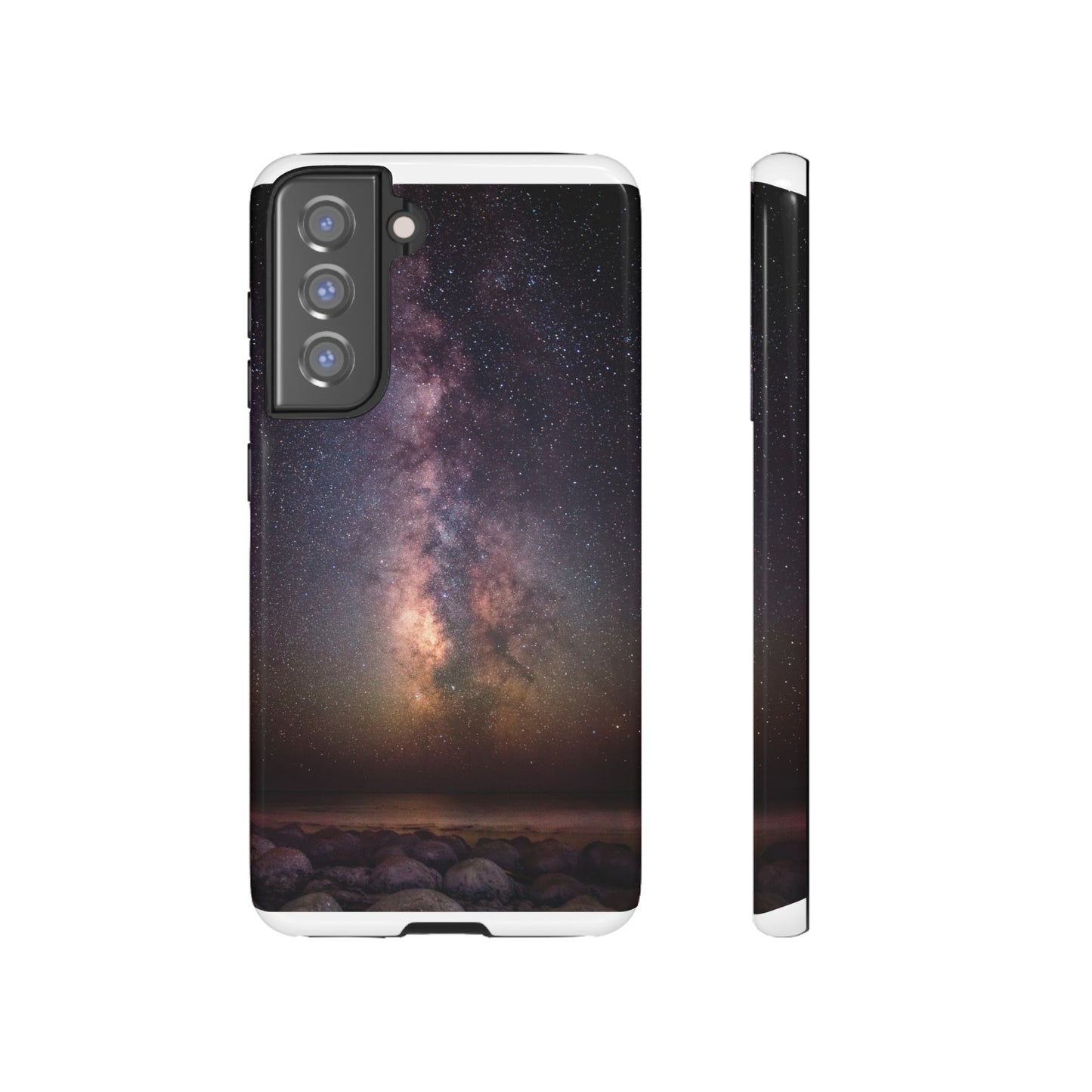 Milky Way Over Bowling Ball Beach - Phone Case