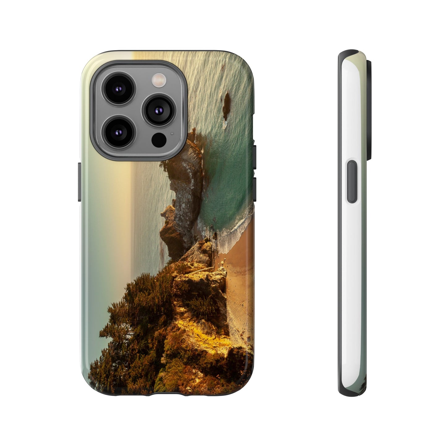 Golden Embrace: McWay Cove at Sunset - Phone Case