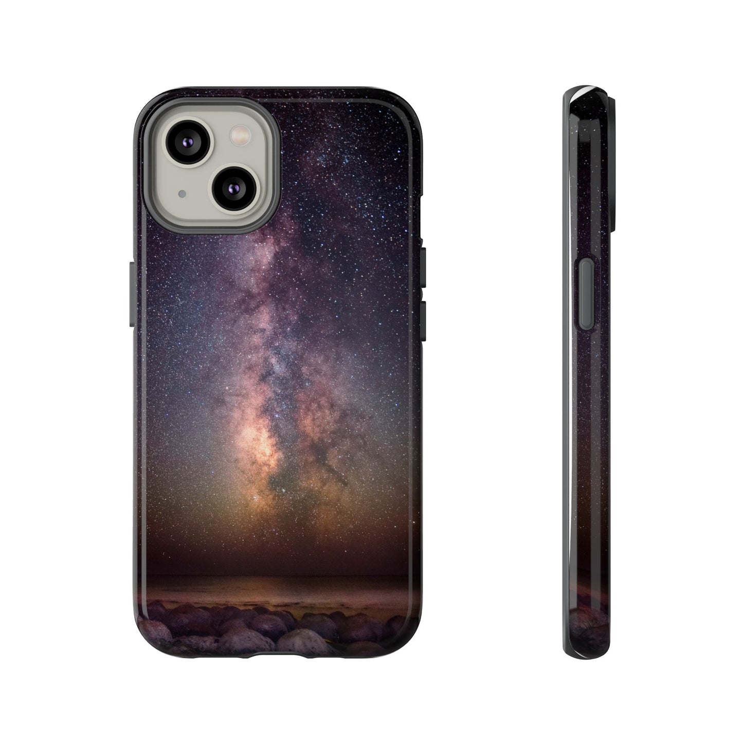 Milky Way Over Bowling Ball Beach - Phone Case