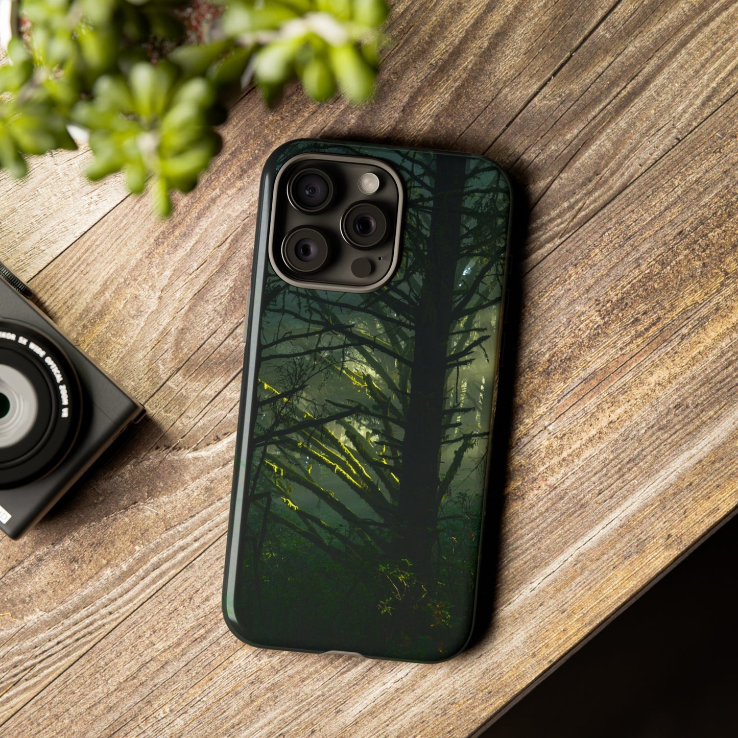 Forest Tapestry of Light and Shadow - Phone Case