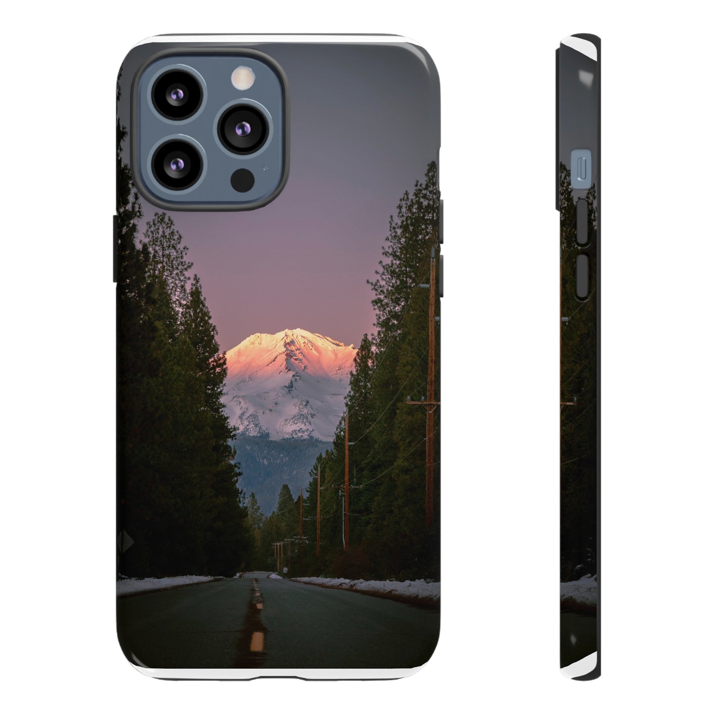 Setting Sun Over Mt. Shasta - Phone Case