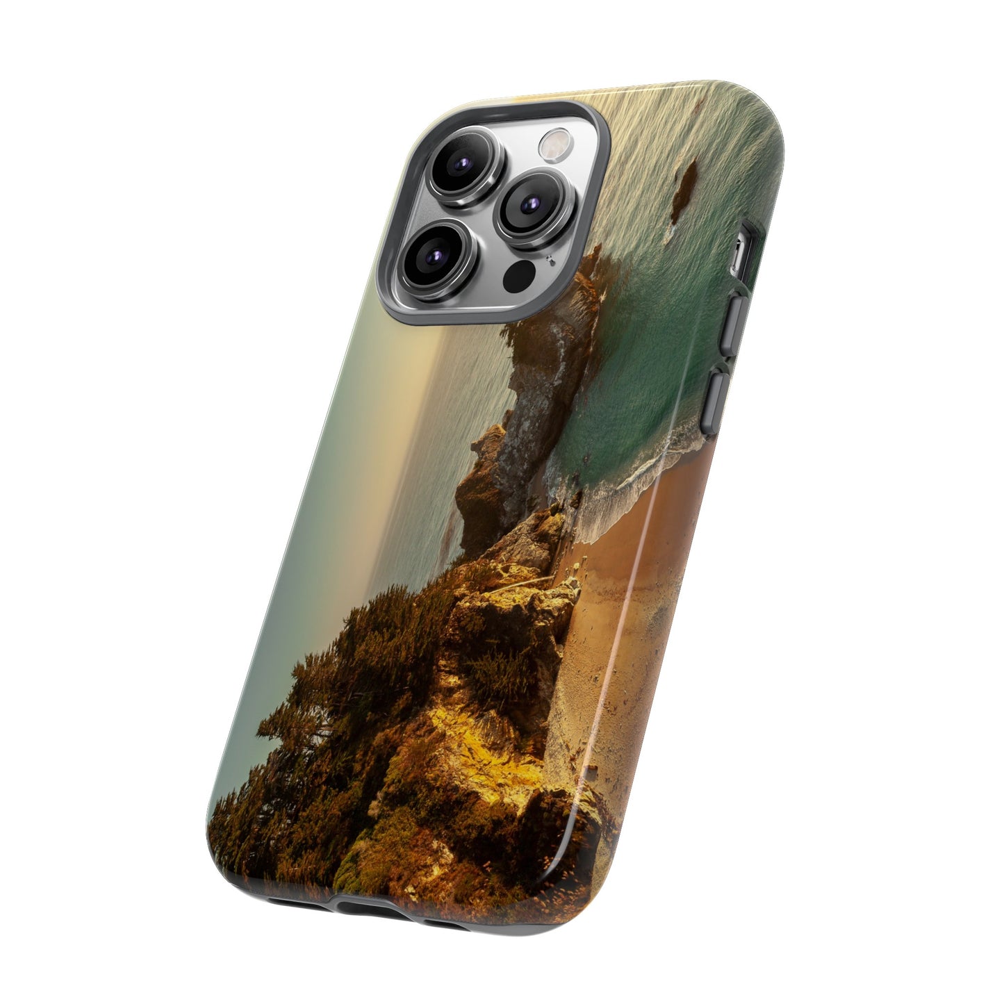 Golden Embrace: McWay Cove at Sunset - Phone Case