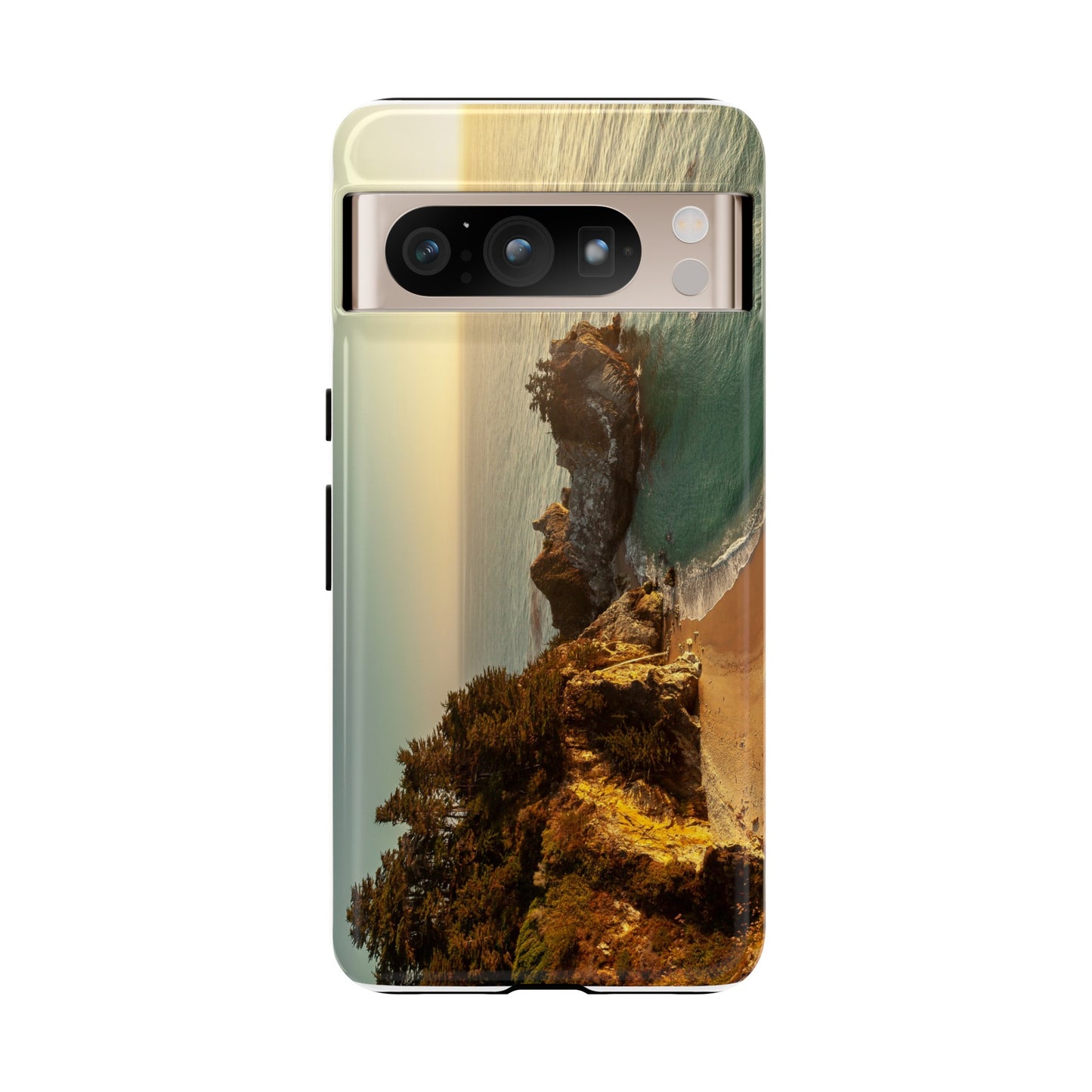 Golden Embrace: McWay Cove at Sunset - Phone Case