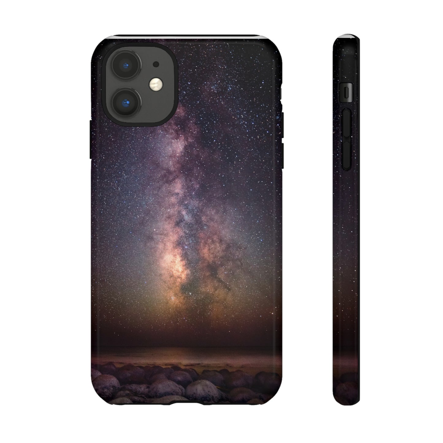 Milky Way Over Bowling Ball Beach - Phone Case