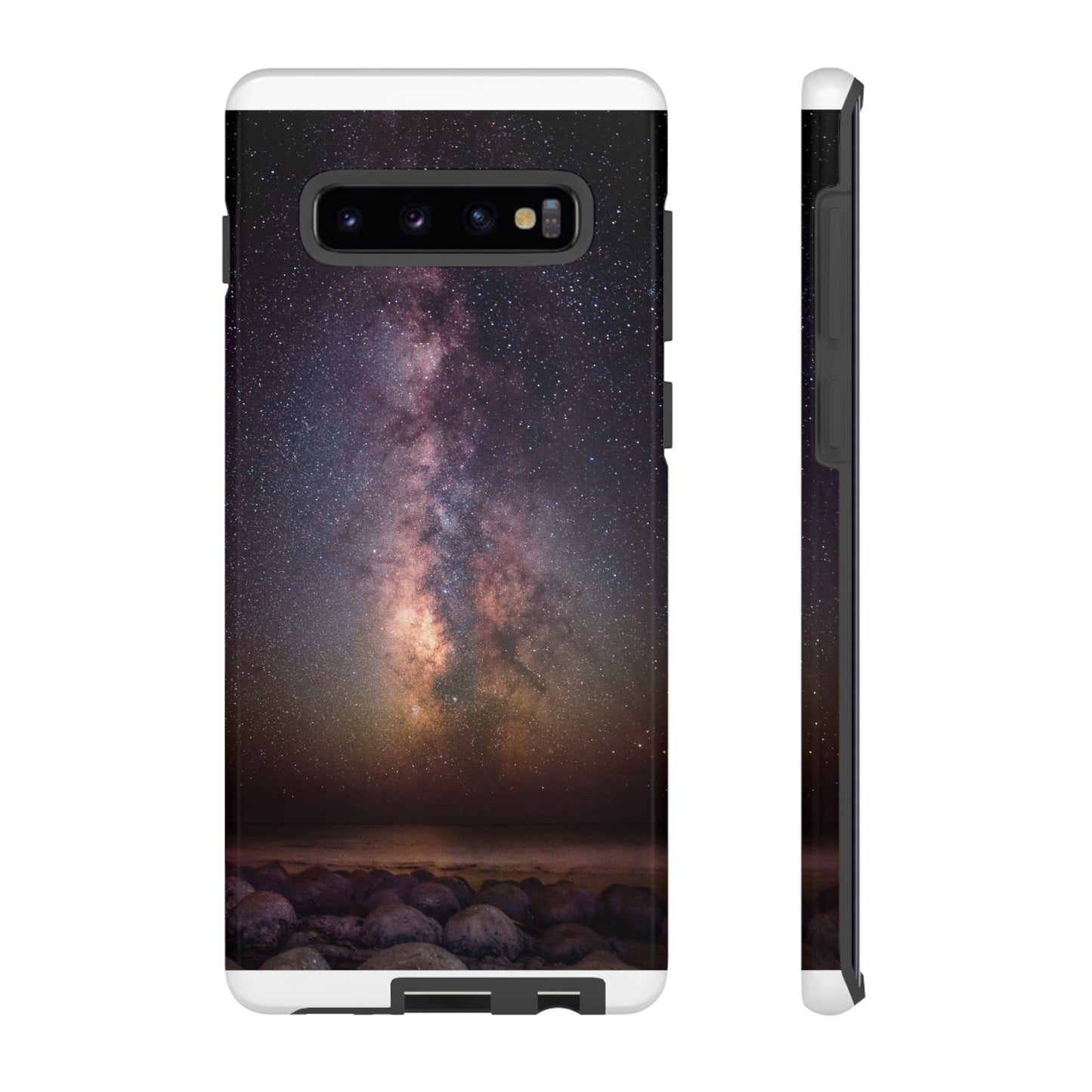 Milky Way Over Bowling Ball Beach - Phone Case