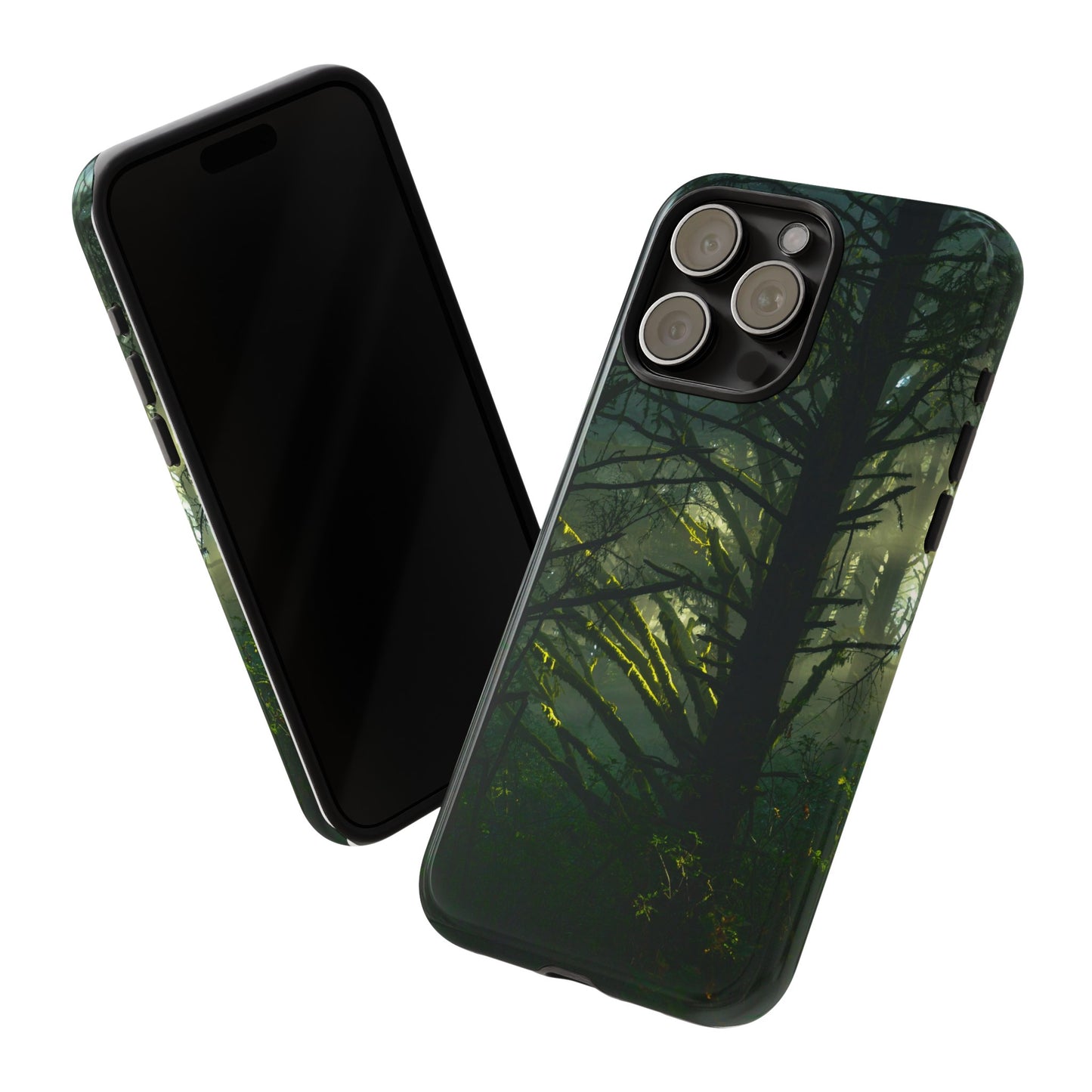 Forest Tapestry of Light and Shadow - Phone Case