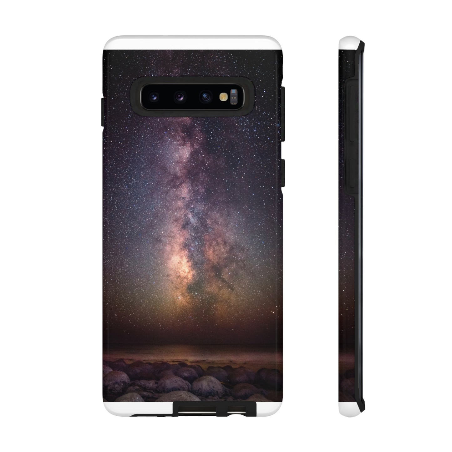 Milky Way Over Bowling Ball Beach - Phone Case