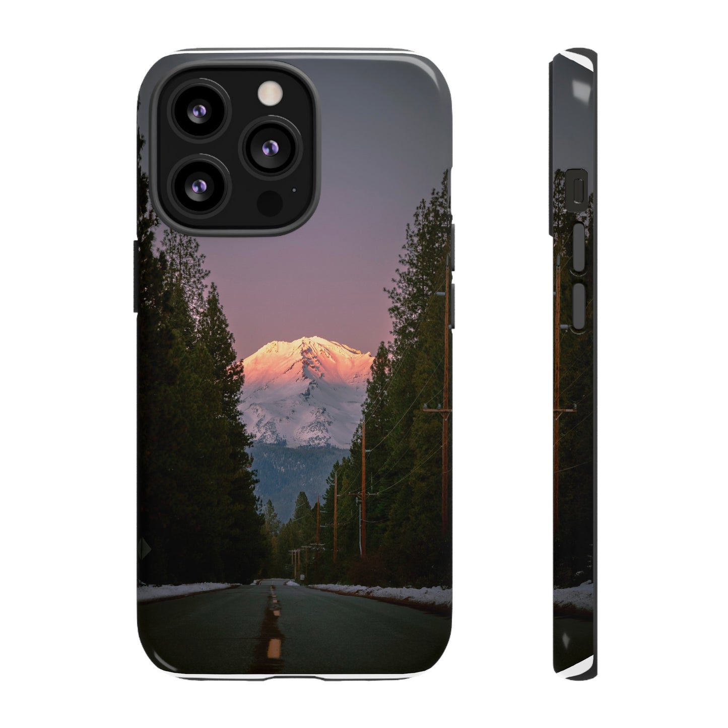 Setting Sun Over Mt. Shasta - Phone Case