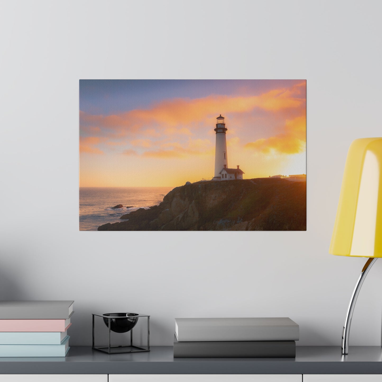 A Beacon Against the Sunset - Canvas