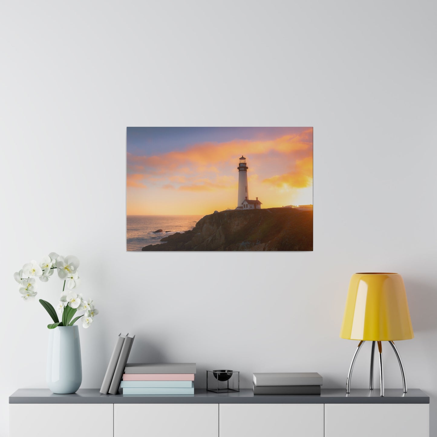 A Beacon Against the Sunset - Canvas