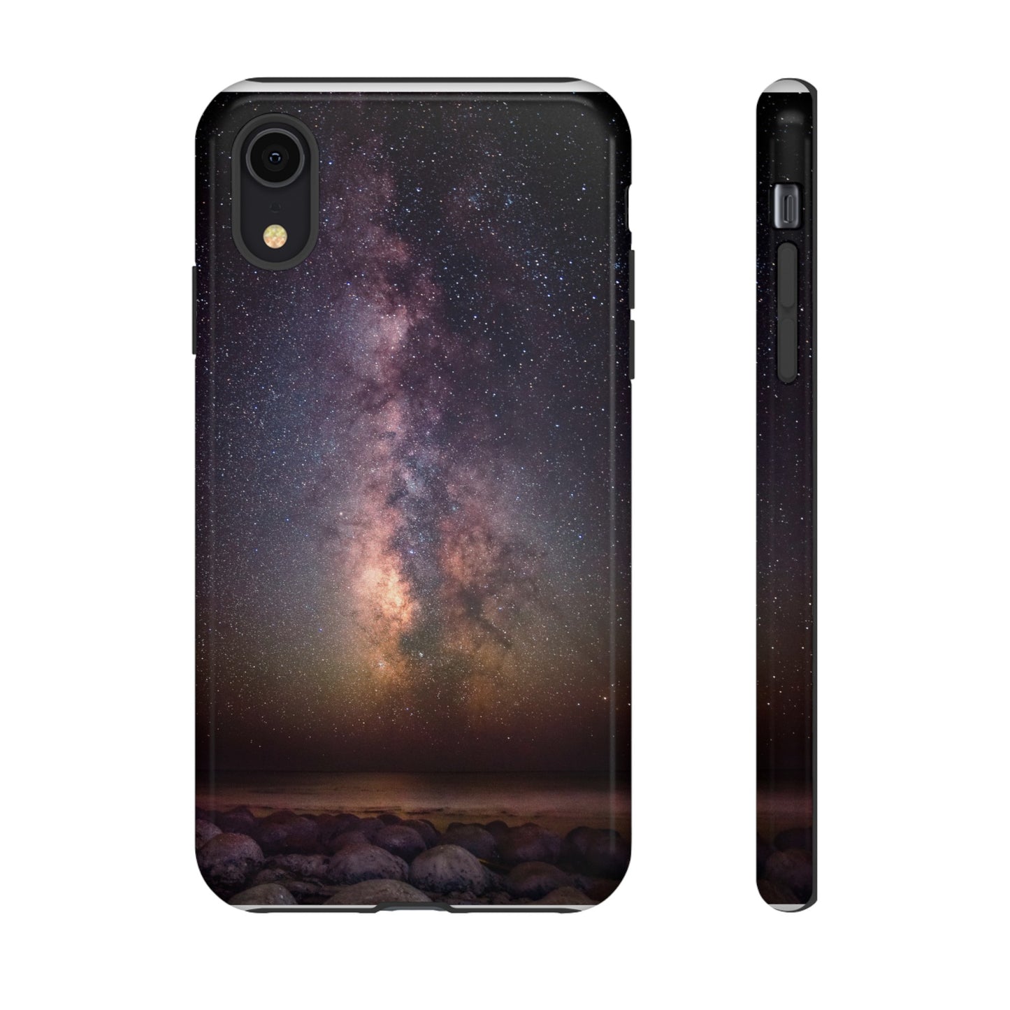 Milky Way Over Bowling Ball Beach - Phone Case