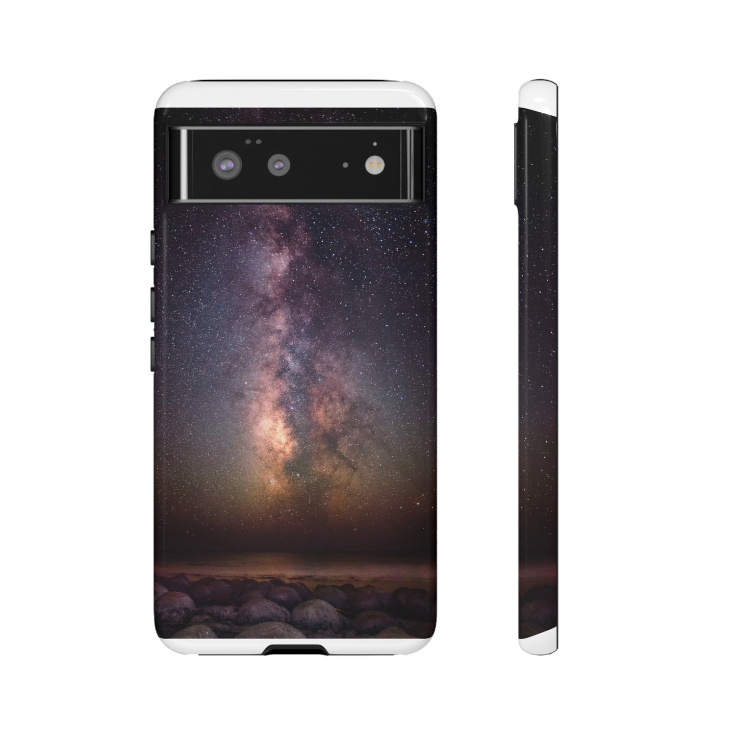 Milky Way Over Bowling Ball Beach - Phone Case