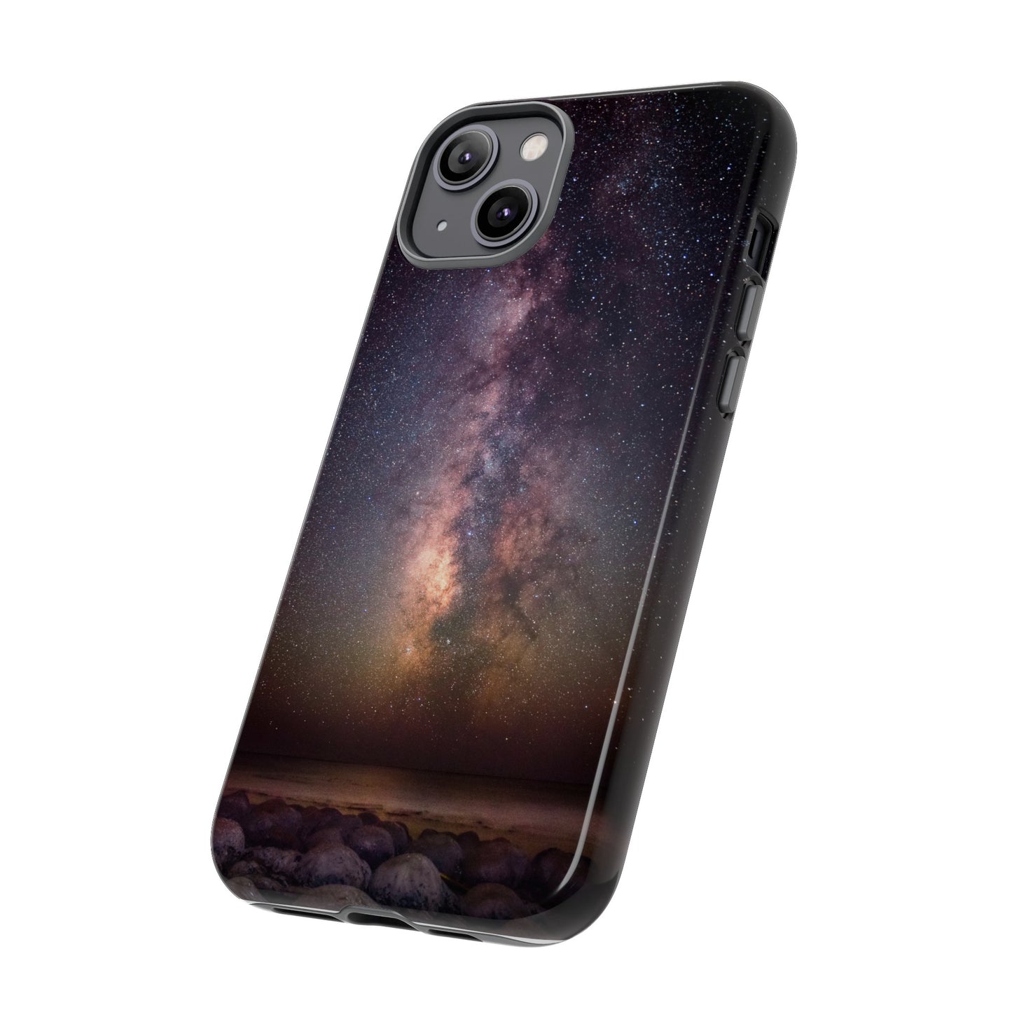 Milky Way Over Bowling Ball Beach - Phone Case