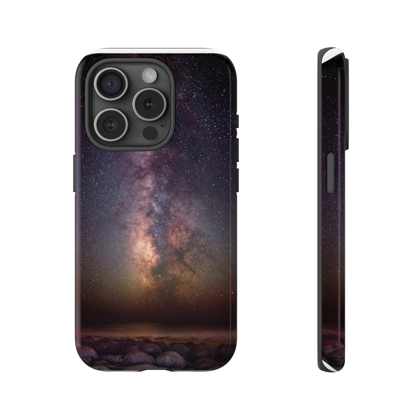 Milky Way Over Bowling Ball Beach - Phone Case