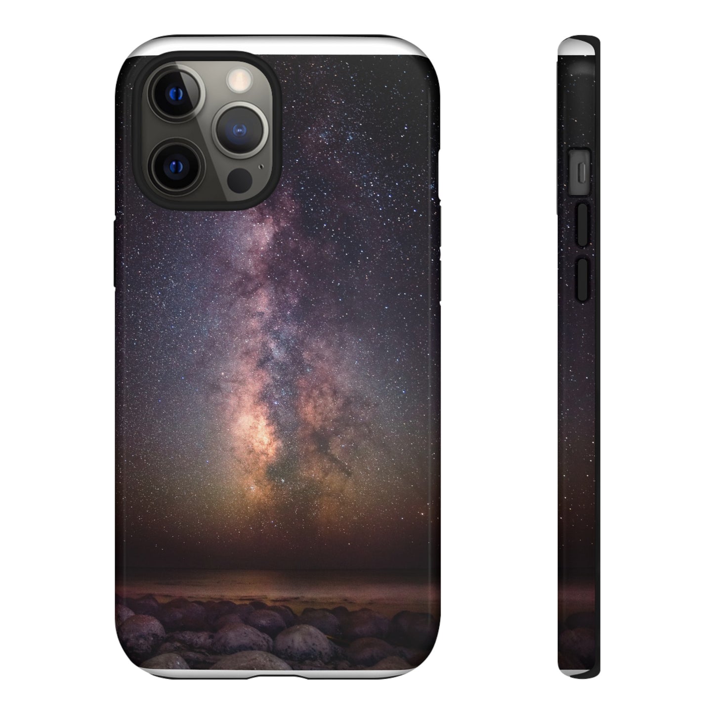 Milky Way Over Bowling Ball Beach - Phone Case