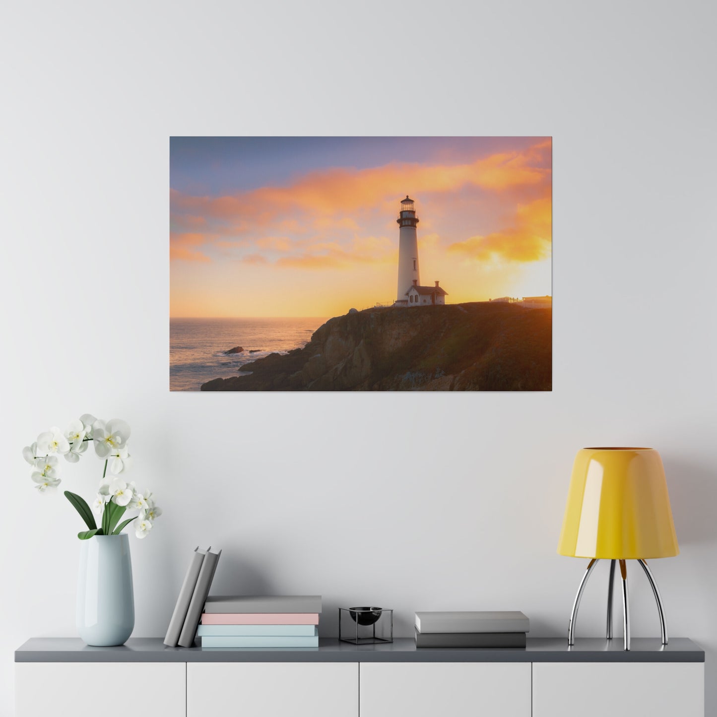 A Beacon Against the Sunset - Canvas