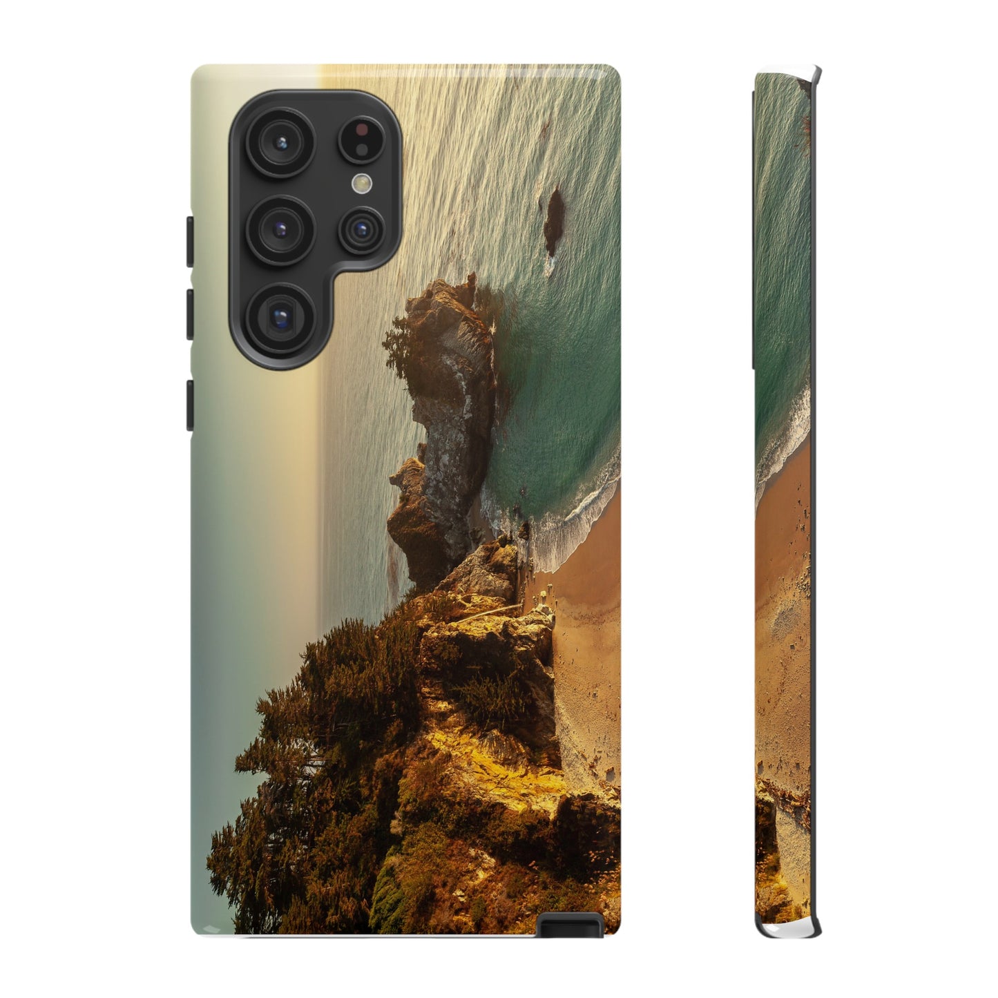 Golden Embrace: McWay Cove at Sunset - Phone Case