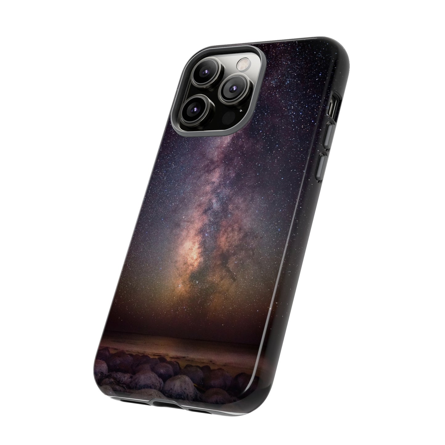 Milky Way Over Bowling Ball Beach - Phone Case