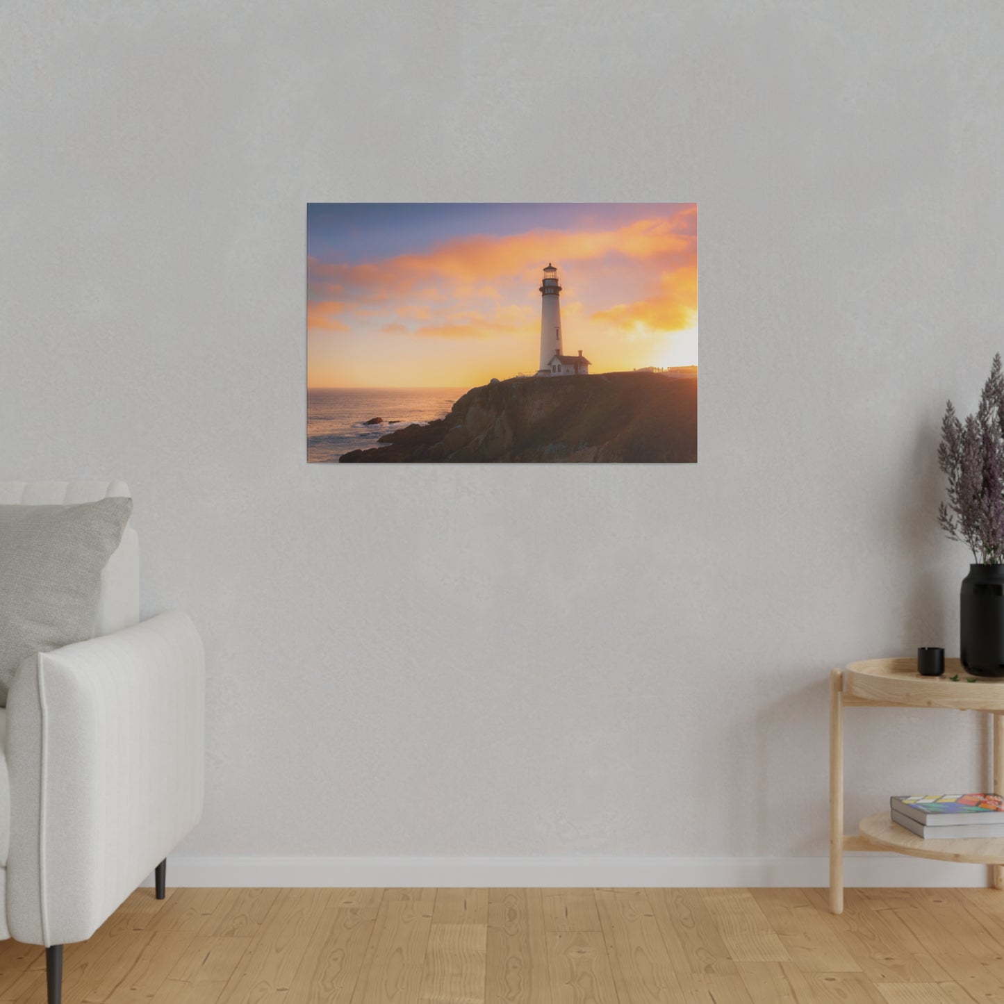 A Beacon Against the Sunset - Canvas