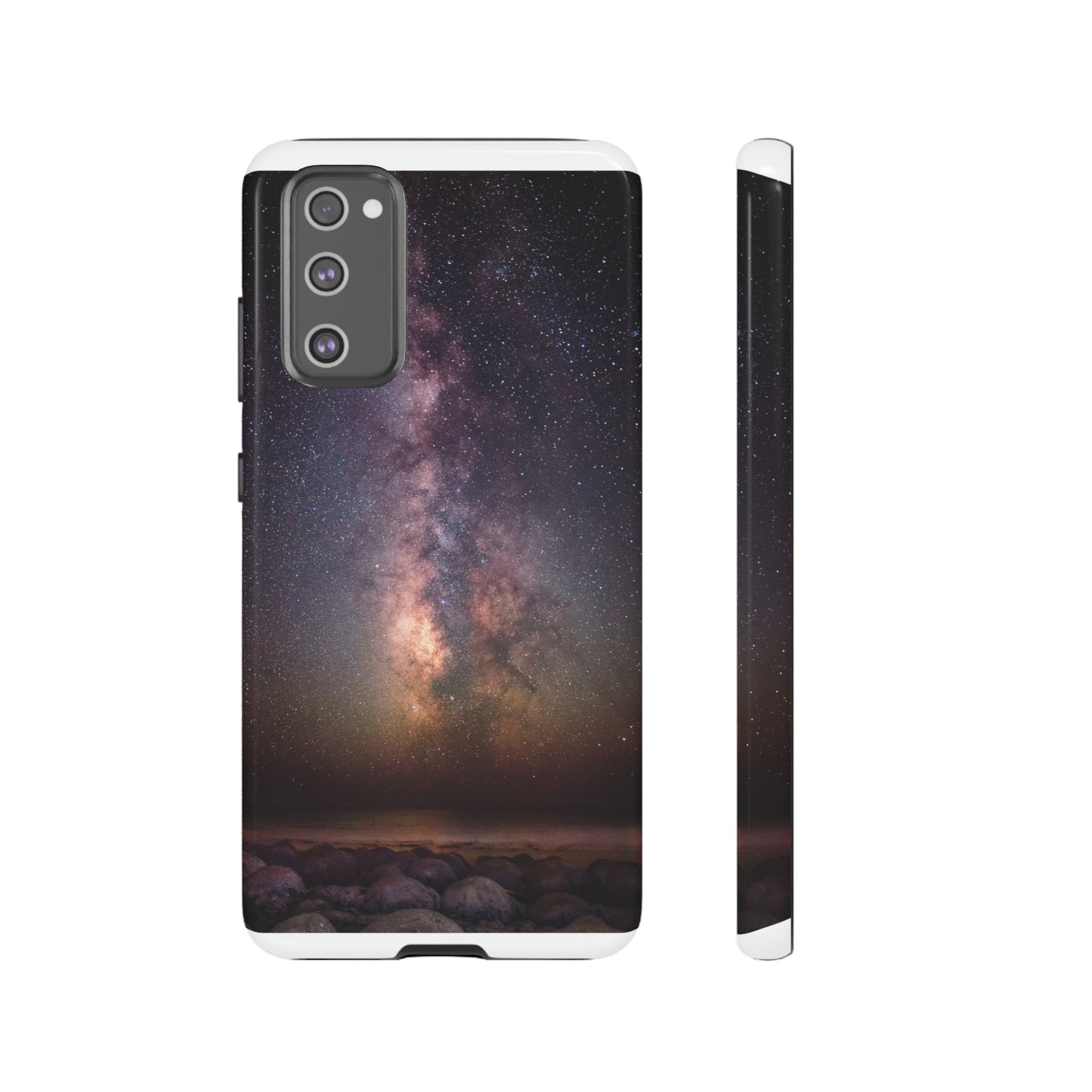 Milky Way Over Bowling Ball Beach - Phone Case