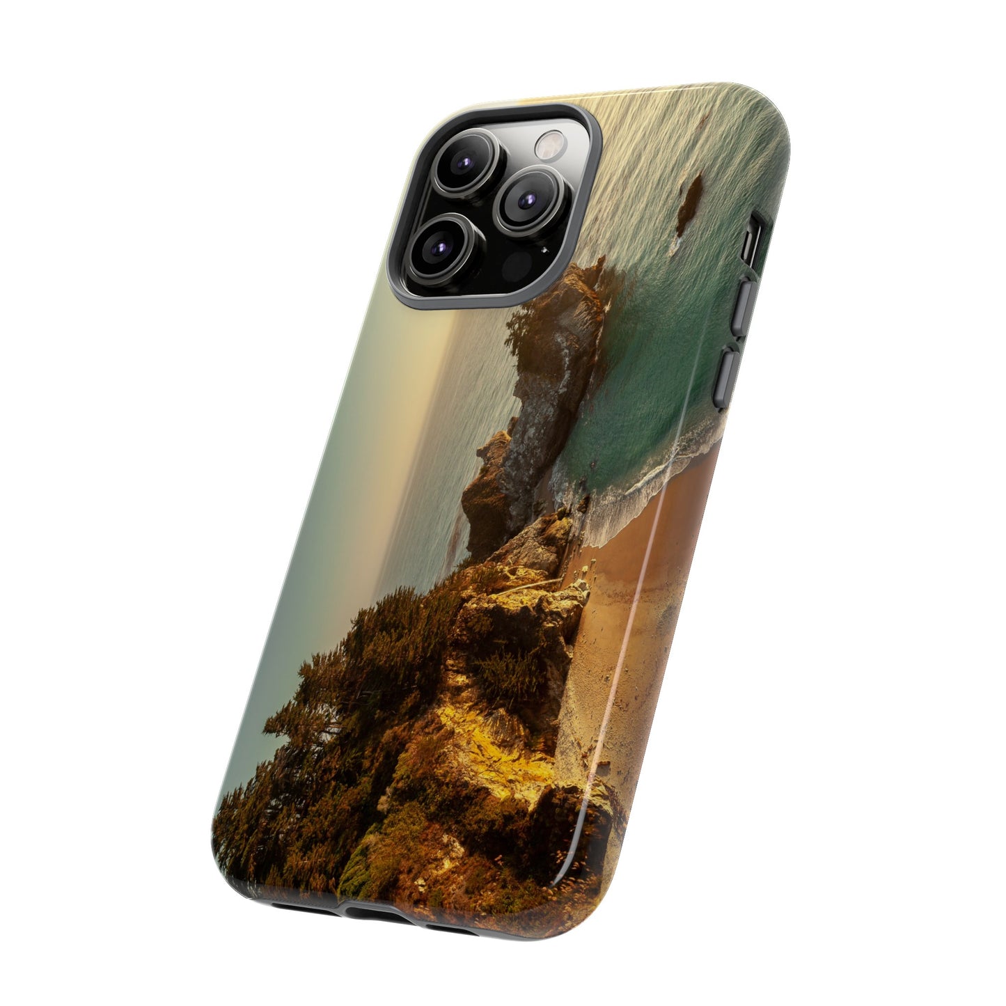 Golden Embrace: McWay Cove at Sunset - Phone Case