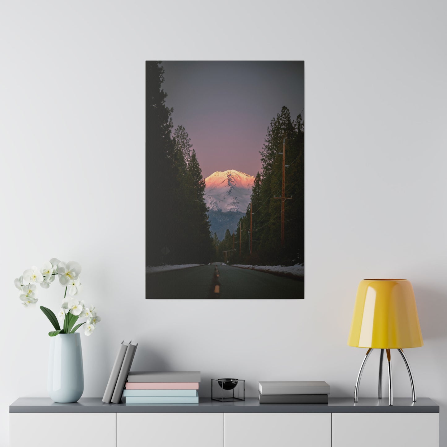 Setting Sun Over Mt. Shasta - Canvas