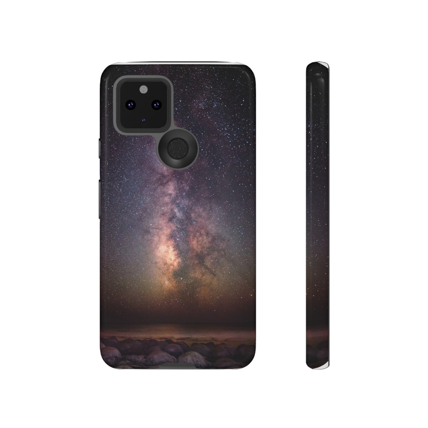 Milky Way Over Bowling Ball Beach - Phone Case