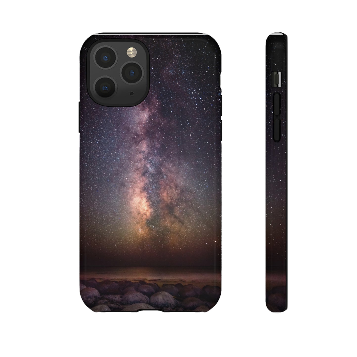 Milky Way Over Bowling Ball Beach - Phone Case