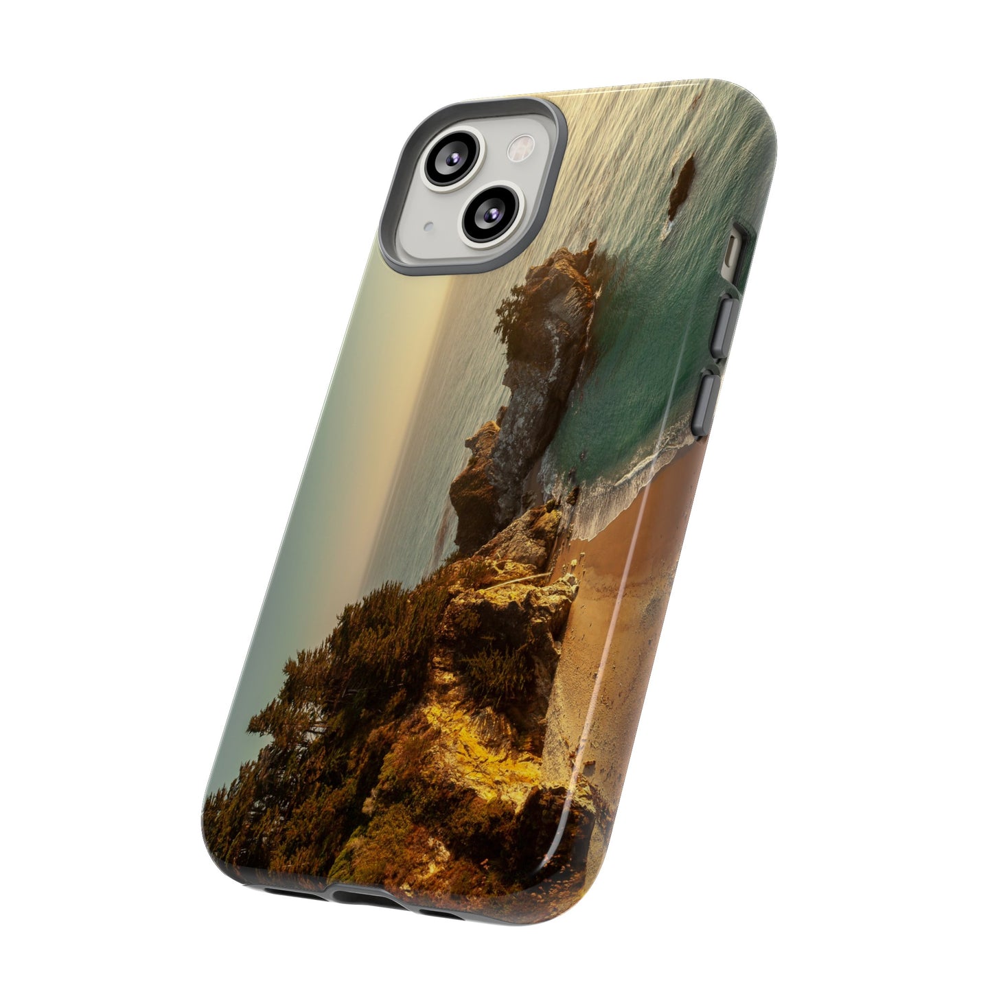 Golden Embrace: McWay Cove at Sunset - Phone Case