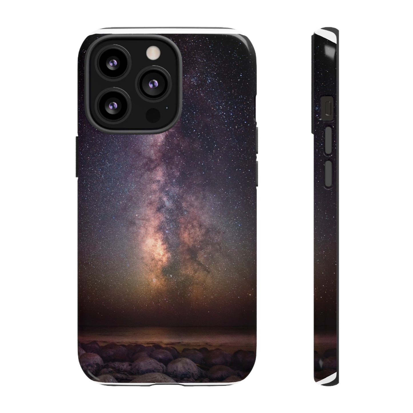 Milky Way Over Bowling Ball Beach - Phone Case