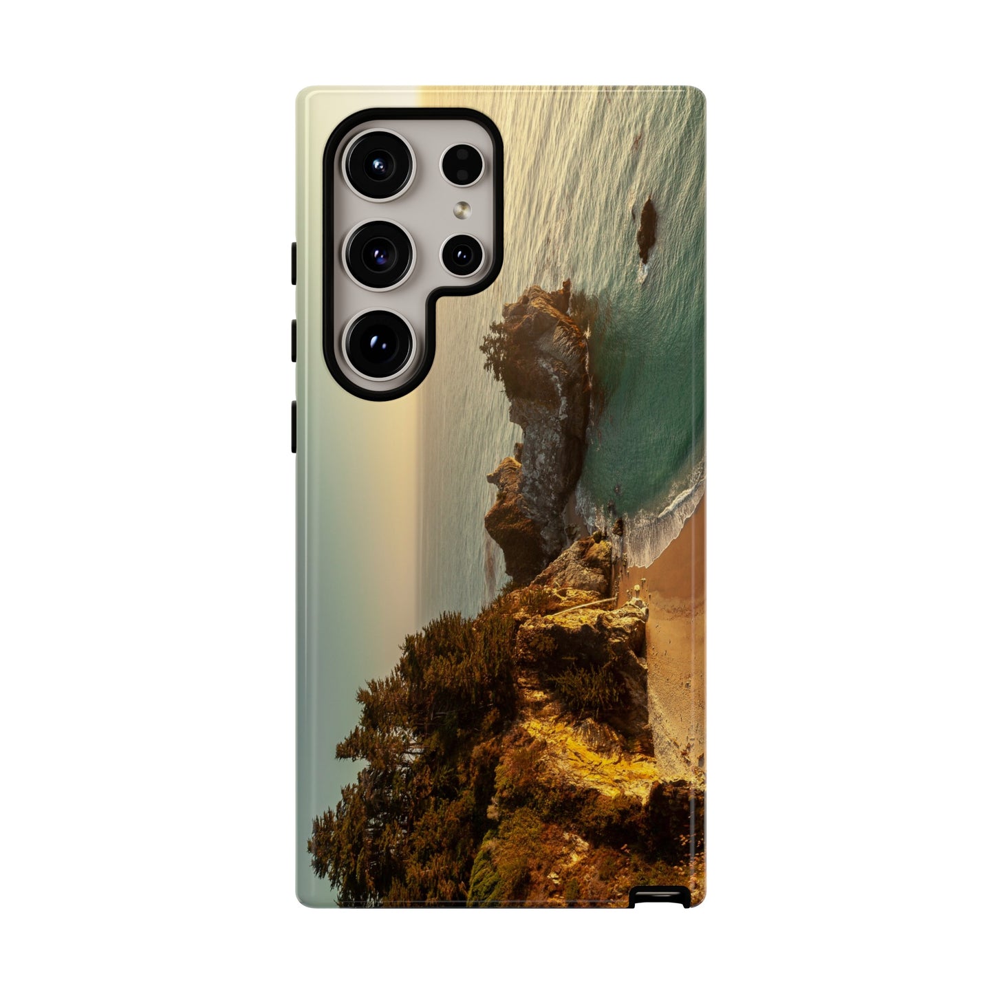 Golden Embrace: McWay Cove at Sunset - Phone Case