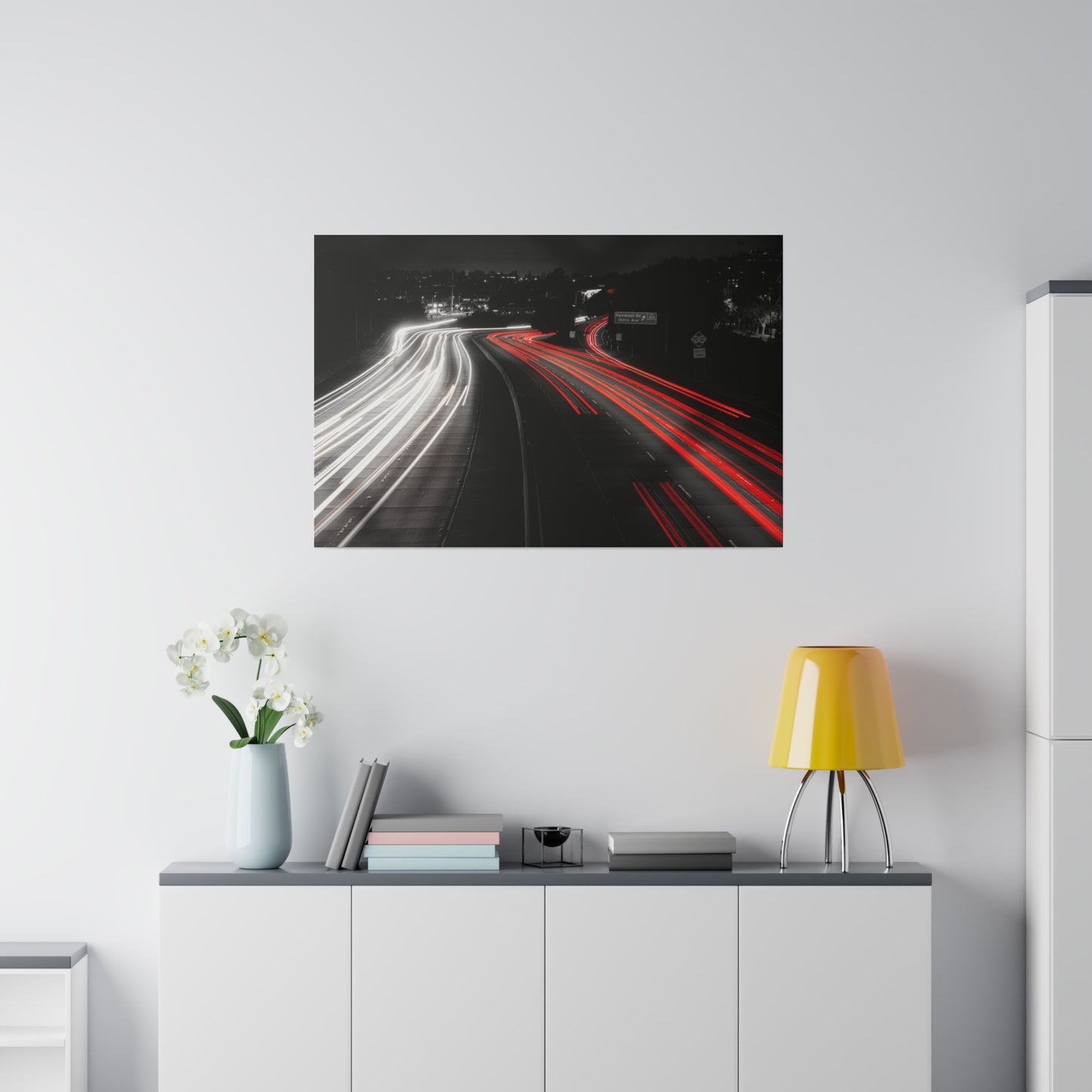 Freeway Light Streaks - Canvas